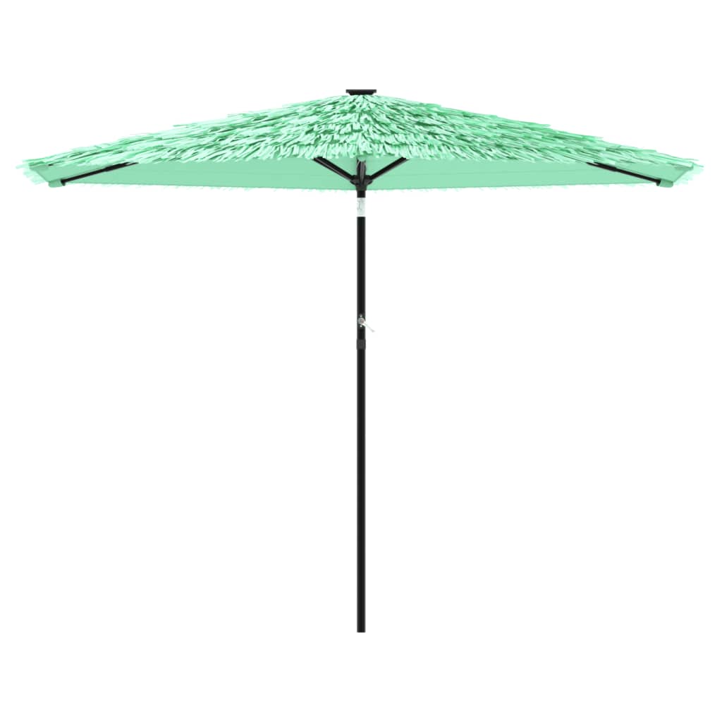 Garden Parasol with Steel Pole Green 288x288x225 cm