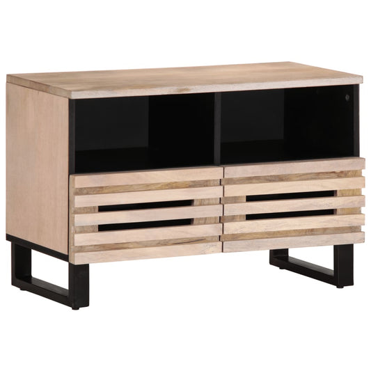 TV Cabinet White 70x34x46 cm Solid Wood Mango