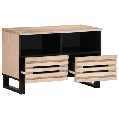 TV Cabinet White 70x34x46 cm Solid Wood Mango