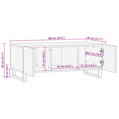 Coffee Table 100x55x40 cm Solid Wood Acacia