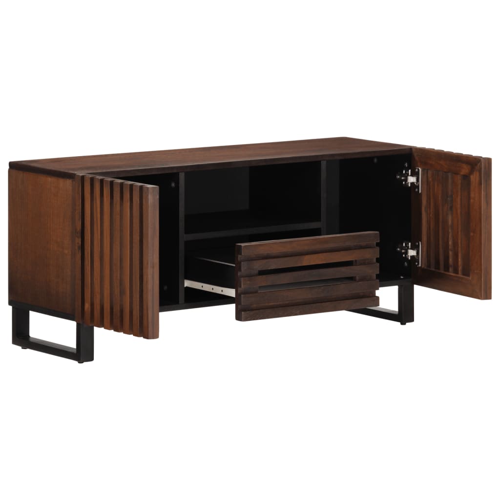 TV Cabinet Brown 100x34x46 cm Solid Wood Mango