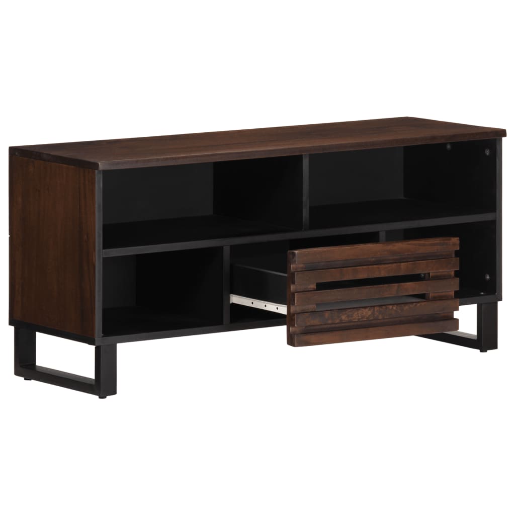 TV Cabinet Brown 100x34x46 cm Solid Wood Mango