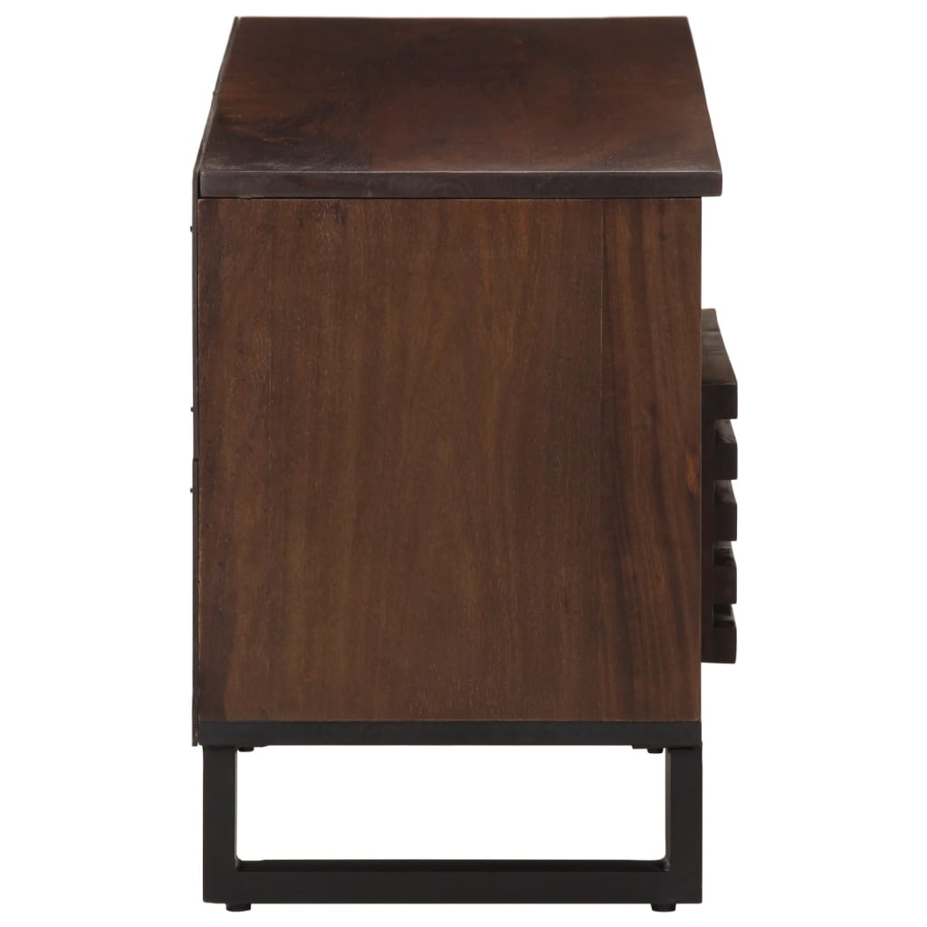 TV Cabinet Brown 100x34x46 cm Solid Wood Mango