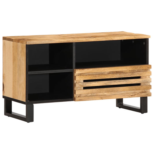 TV Cabinet 80x34x46 cm Solid Wood Rough Mango