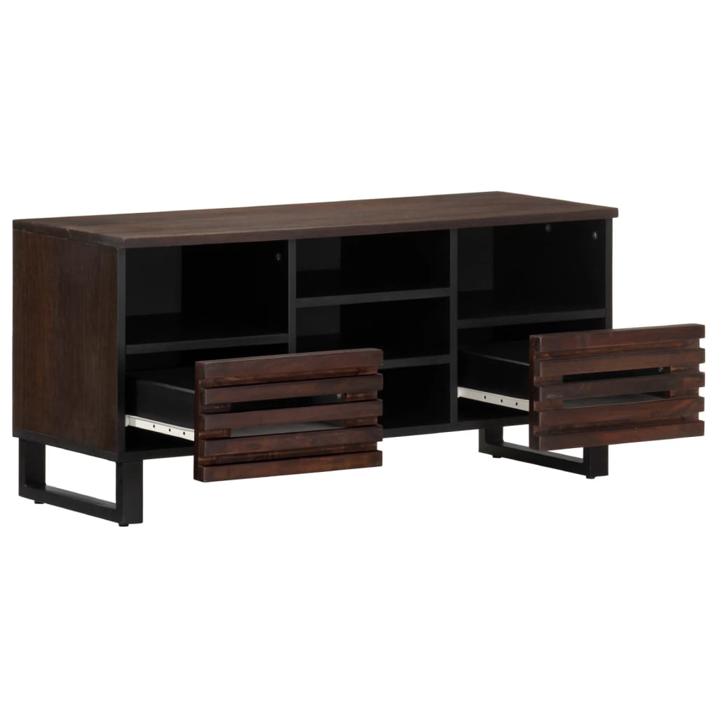 TV Cabinet Brown 100x34x46 cm Solid Wood Mango