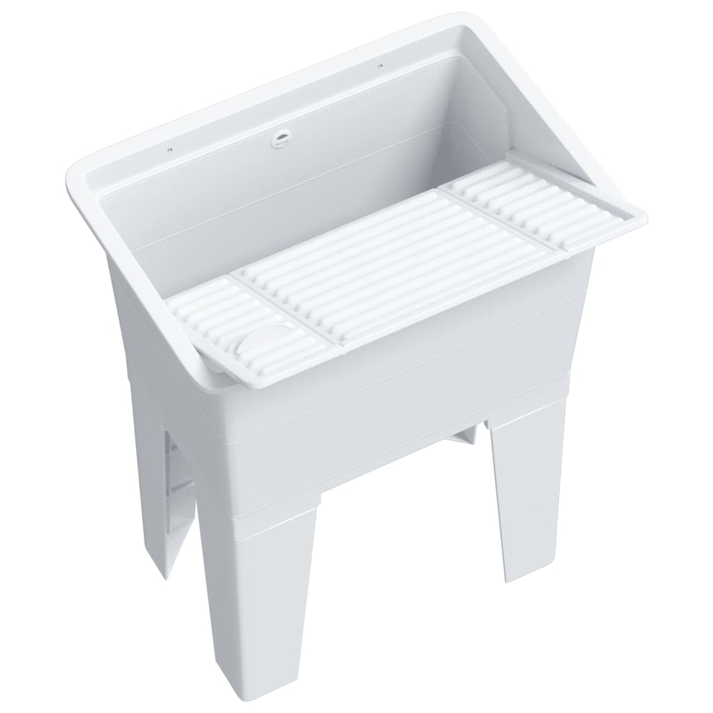 Laundry Tub White 59x41x75 cm Resin