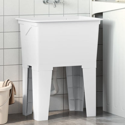 Laundry Tub White 59x41x75 cm Resin