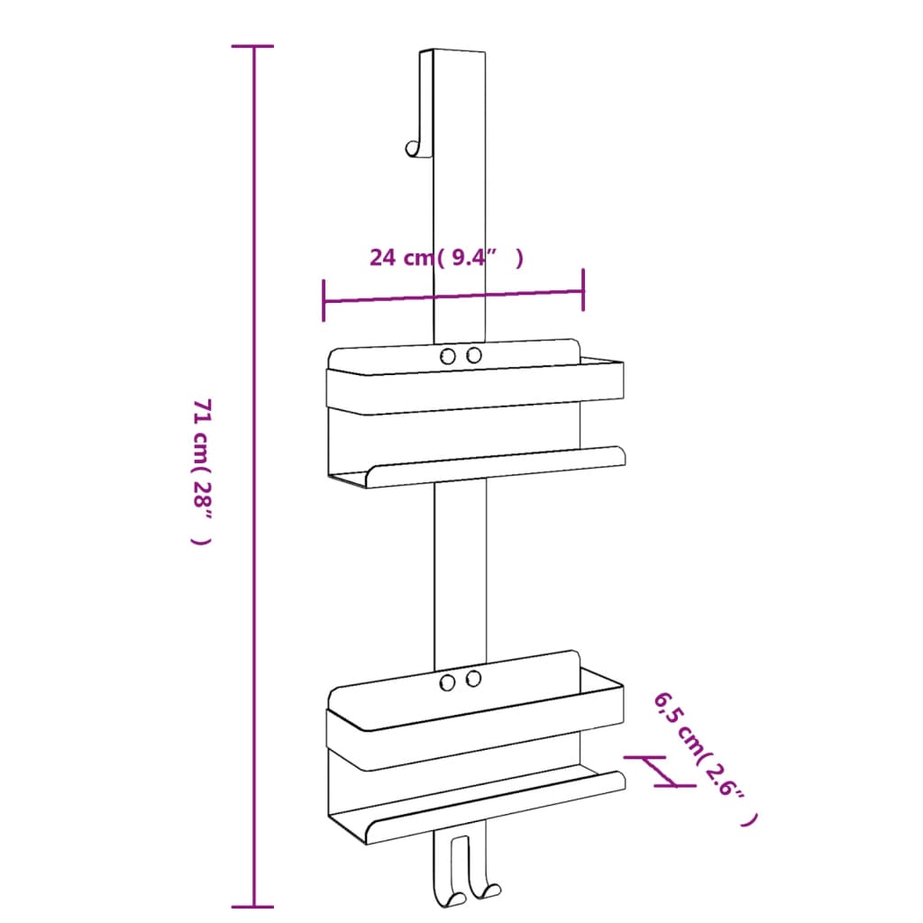 Hanging Shower Caddy Brushed 304 Stainless Steel