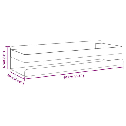 Shower Shelf 30x10x6 cm Brushed 304 Stainless Steel