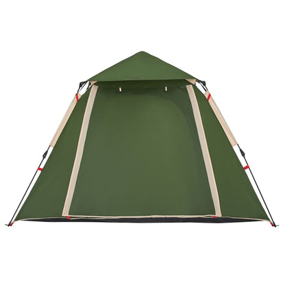 Camping Tent Dome 4-Person Green Quick Release