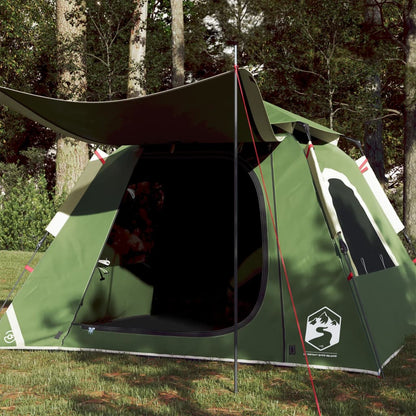 Camping Tent Dome 4-Person Green Quick Release