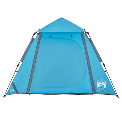 Camping Tent Dome 4-Person Blue Quick Release