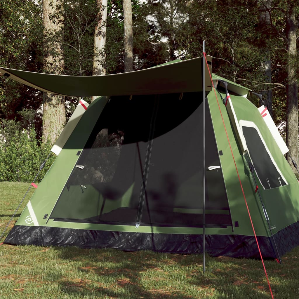 Camping Tent Dome 5-Person Green Quick Release