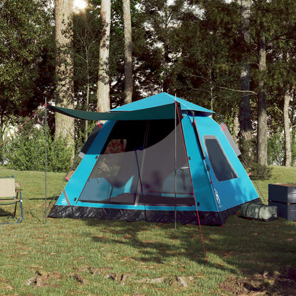 Camping Tent Dome 5-Person Blue Quick Release