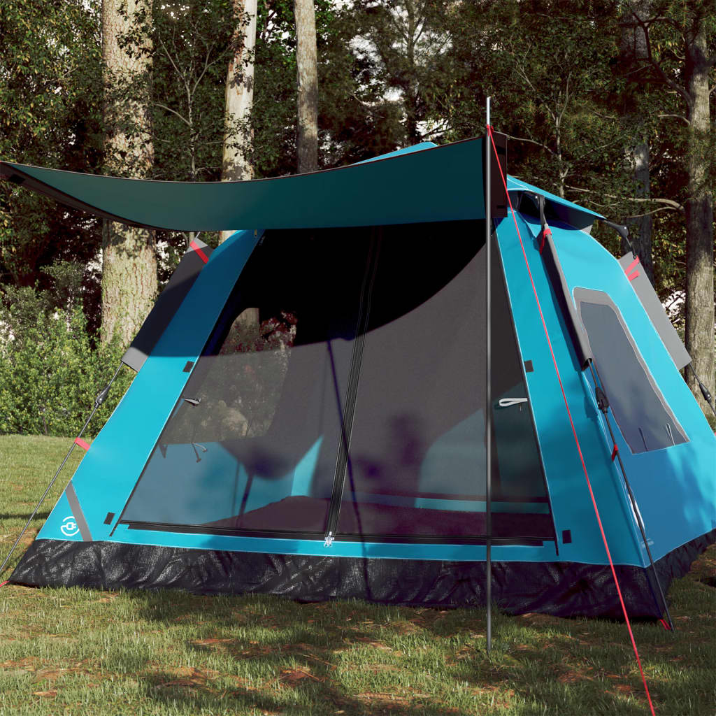 Camping Tent Dome 5-Person Blue Quick Release