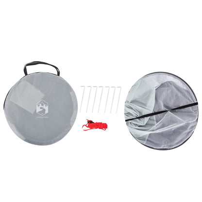 Beach Tent 2-Person Grey Pop-up Waterproof