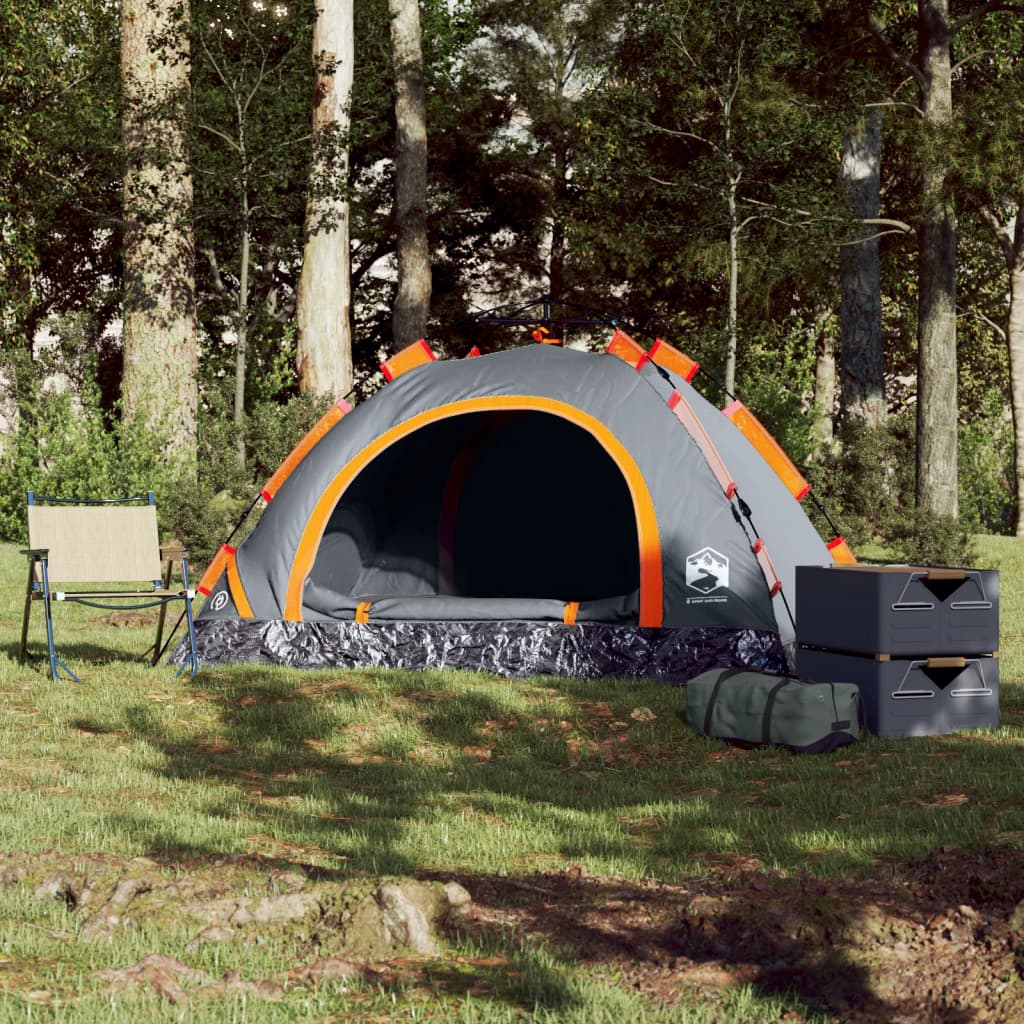 Camping Tent 2-Person Grey Quick Release