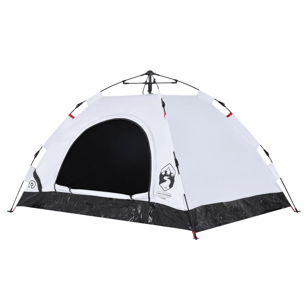 Camping Tent 2-Person White Blackout Fabric Quick Release