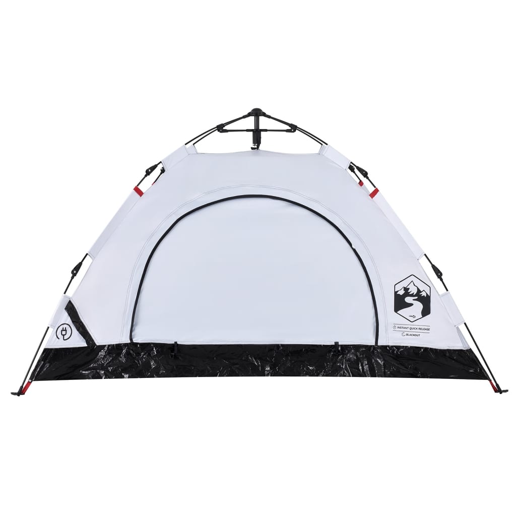 Camping Tent 2-Person White Blackout Fabric Quick Release