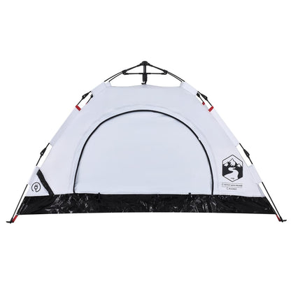 Camping Tent 2-Person White Blackout Fabric Quick Release