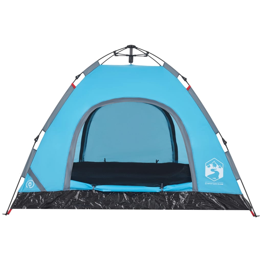 Camping Tent 3-Person Blue Quick Release