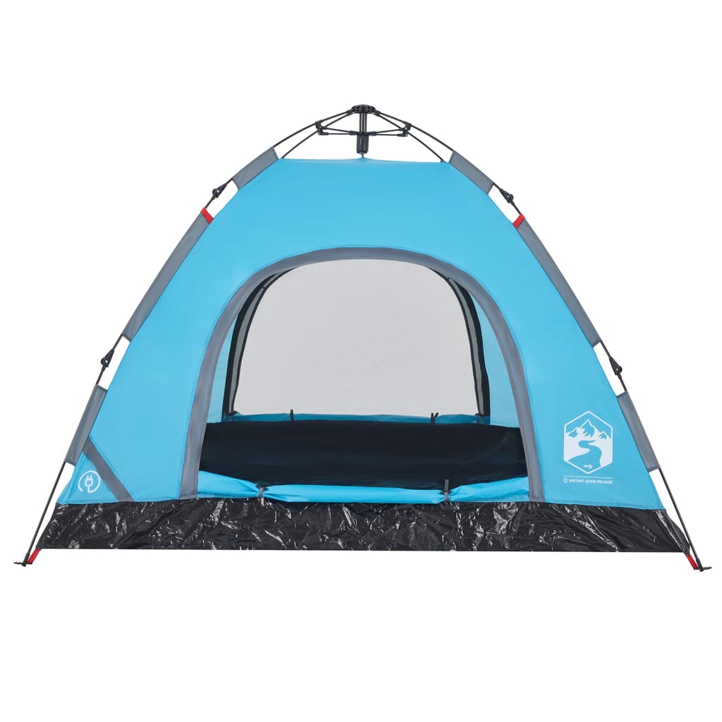 Camping Tent 3-Person Blue Quick Release