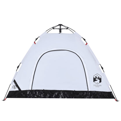 Camping Tent 3-Person White Blackout Fabric Quick Release