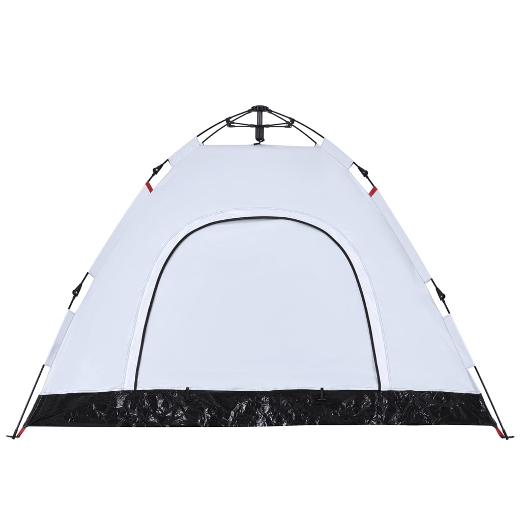 Camping Tent 3-Person White Blackout Fabric Quick Release