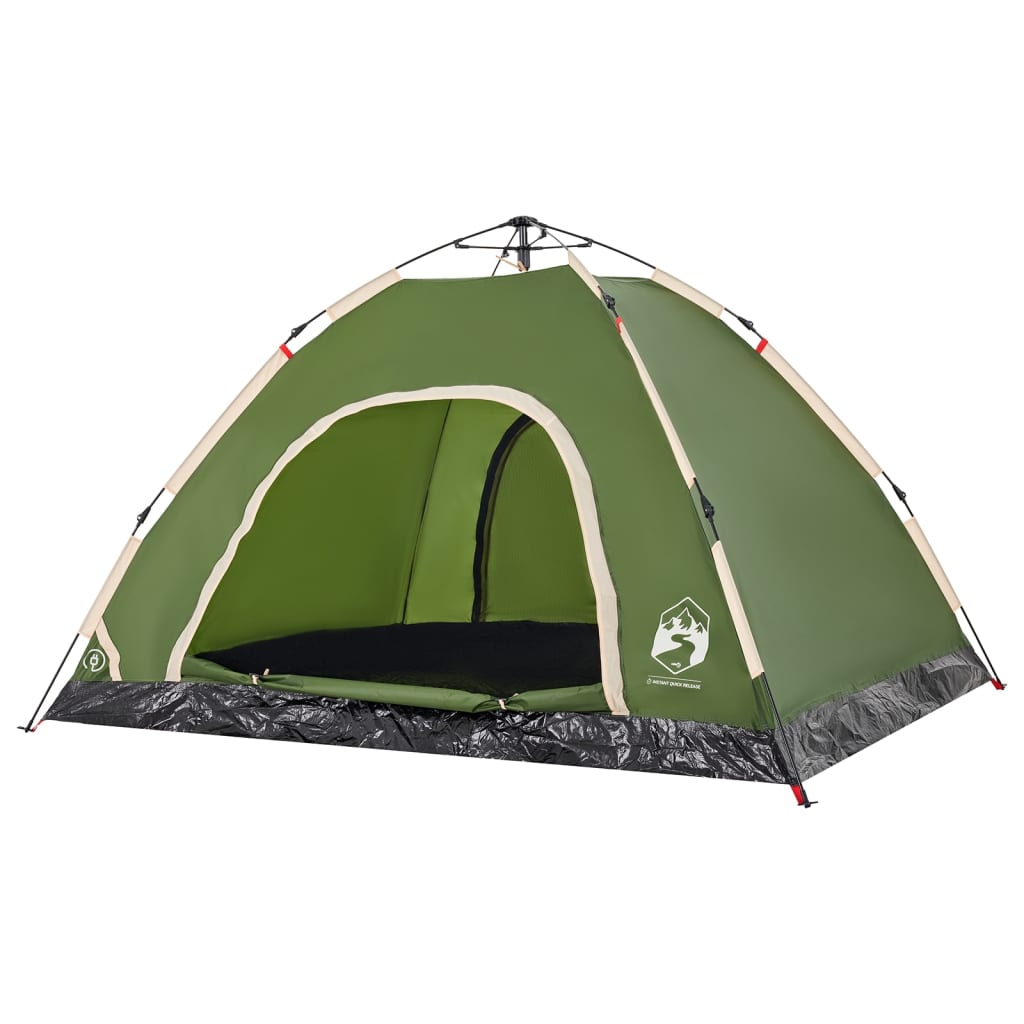 Camping Tent 4-Person Green Quick Release