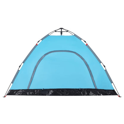 Camping Tent 4-Person Blue Quick Release