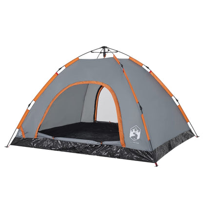 Camping Tent 4-Person Orange Quick Release