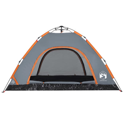 Camping Tent 4-Person Orange Quick Release