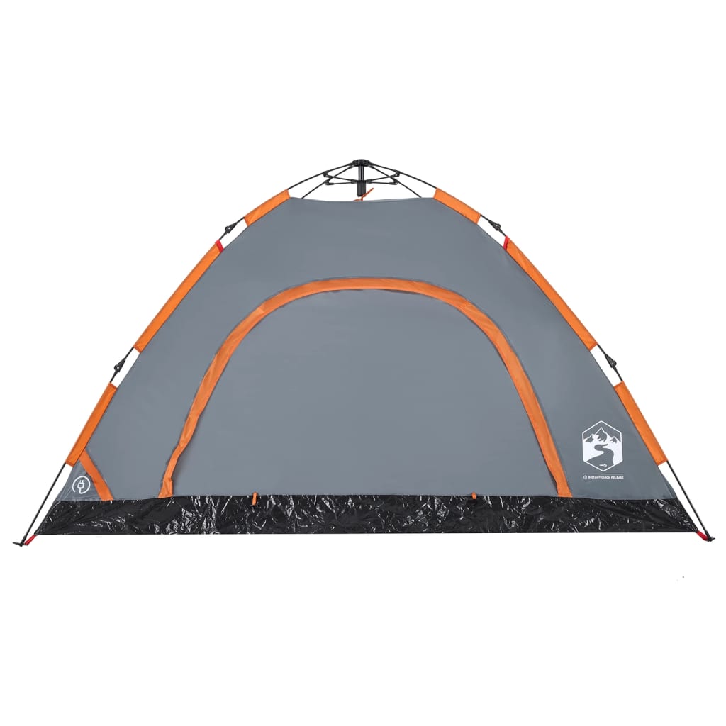 Camping Tent 4-Person Orange Quick Release