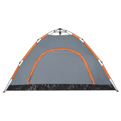 Camping Tent 4-Person Orange Quick Release