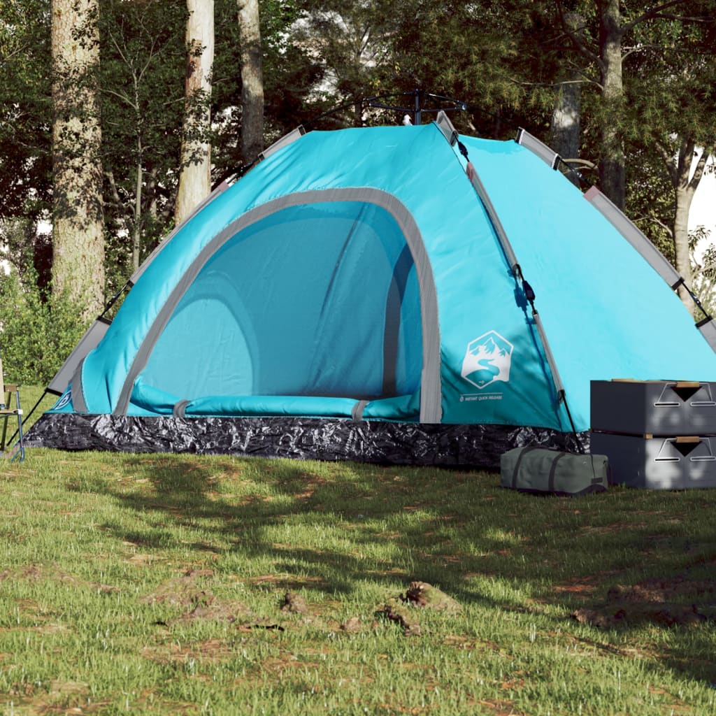 Camping Tent 5-Person Blue Quick Release