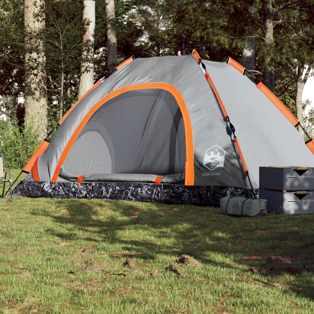 Camping Tent 5-Person Grey Quick Release