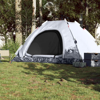 Camping Tent 5-Person White Blackout Fabric Quick Release