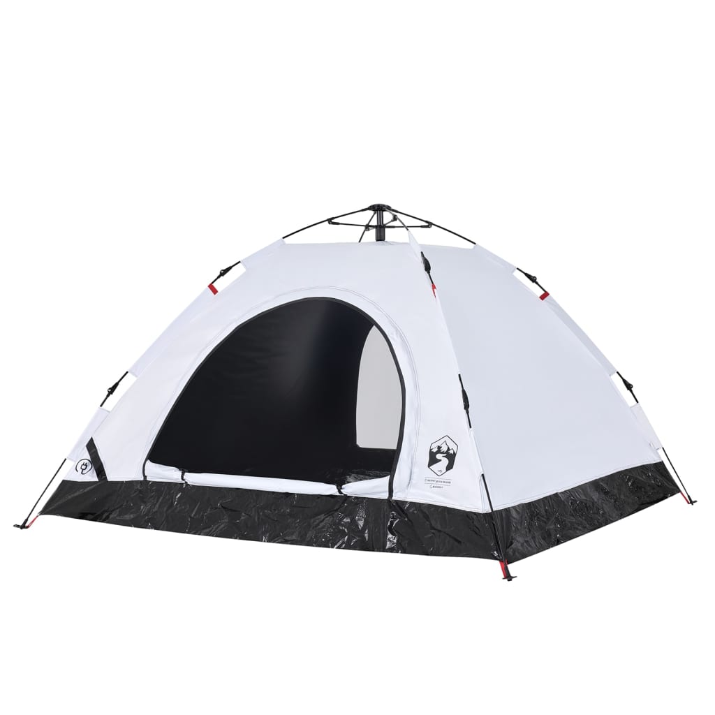 Camping Tent 5-Person White Blackout Fabric Quick Release