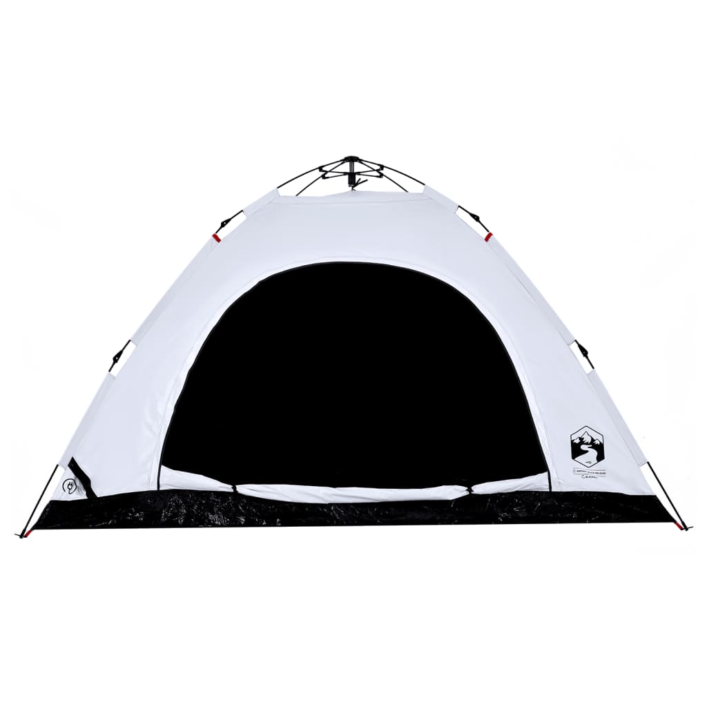 Camping Tent 5-Person White Blackout Fabric Quick Release