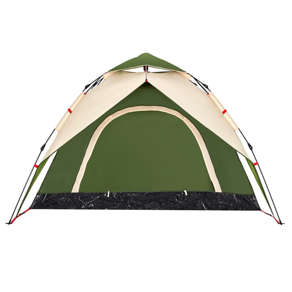 Camping Tent Dome 3-Person Green Quick Release