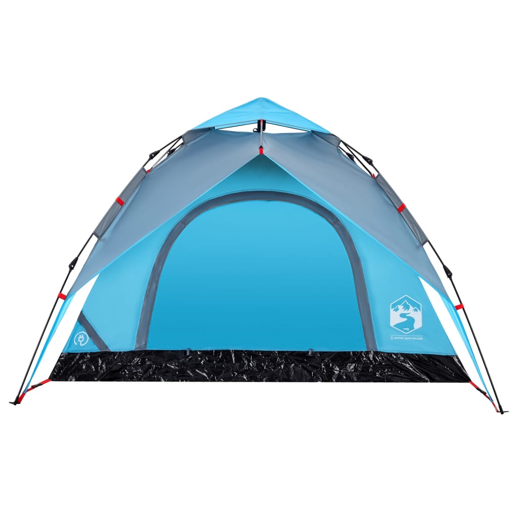 Camping Tent Dome 3-Person Blue Quick Release