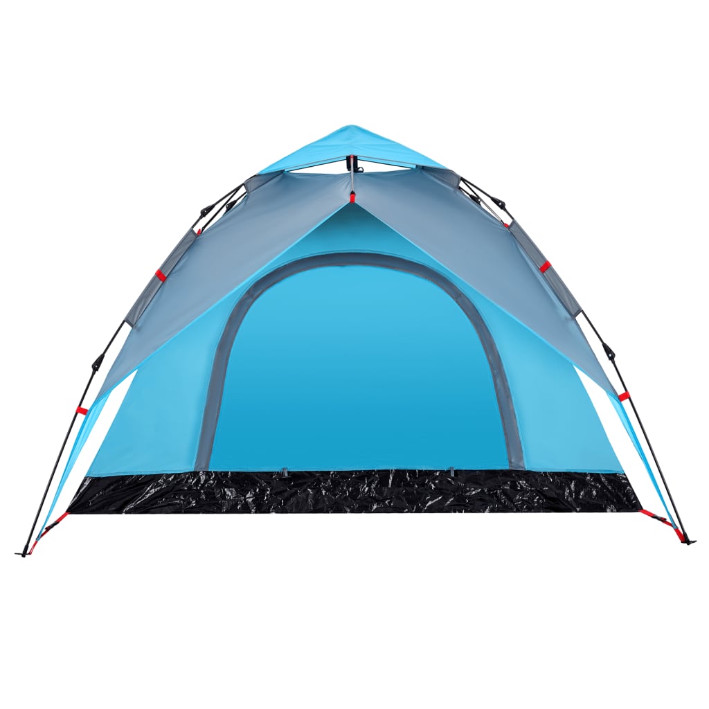 Camping Tent Dome 3-Person Blue Quick Release