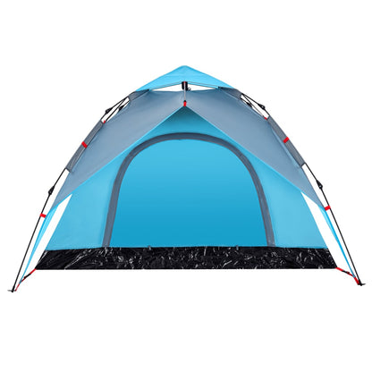 Camping Tent Dome 3-Person Blue Quick Release