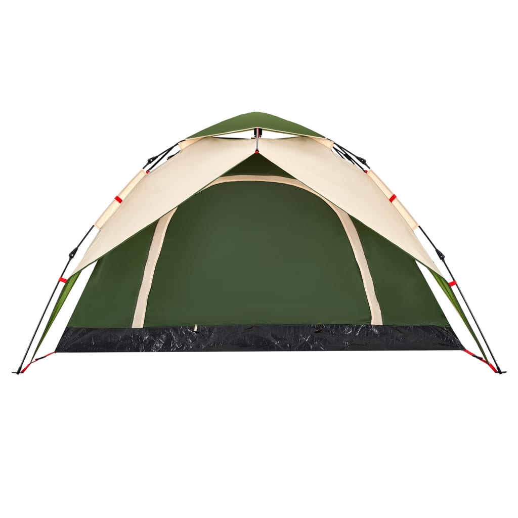 Camping Tent Dome 4-Person Green Quick Release