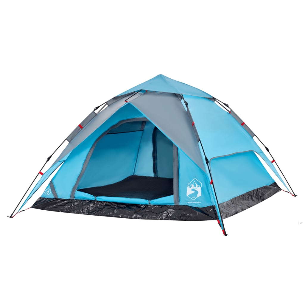 Camping Tent Dome 4-Person Blue Quick Release