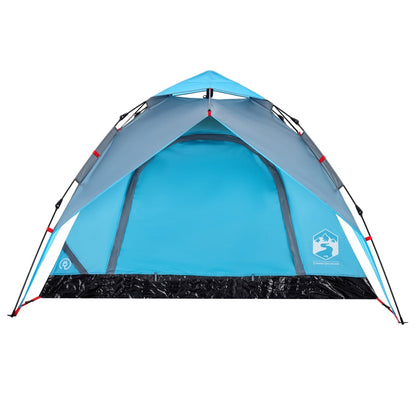 Camping Tent Dome 4-Person Blue Quick Release