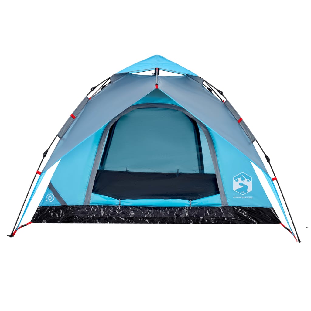 Camping Tent Dome 4-Person Blue Quick Release