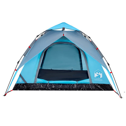 Camping Tent Dome 4-Person Blue Quick Release