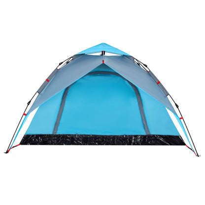 Camping Tent Dome 4-Person Blue Quick Release