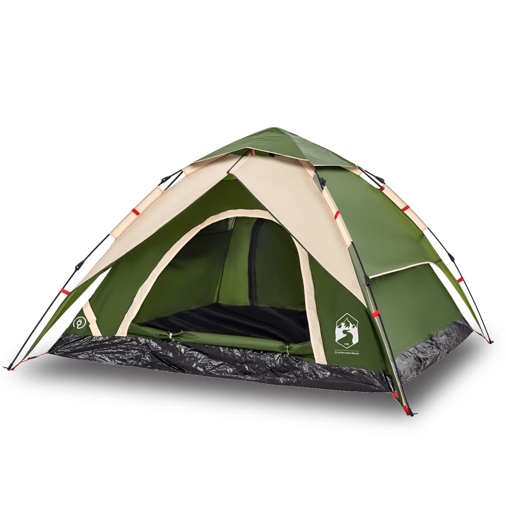 Camping Tent Dome 5-Person Green Quick Release